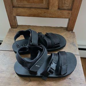 Prada Sandals - Black Platform Multistrap